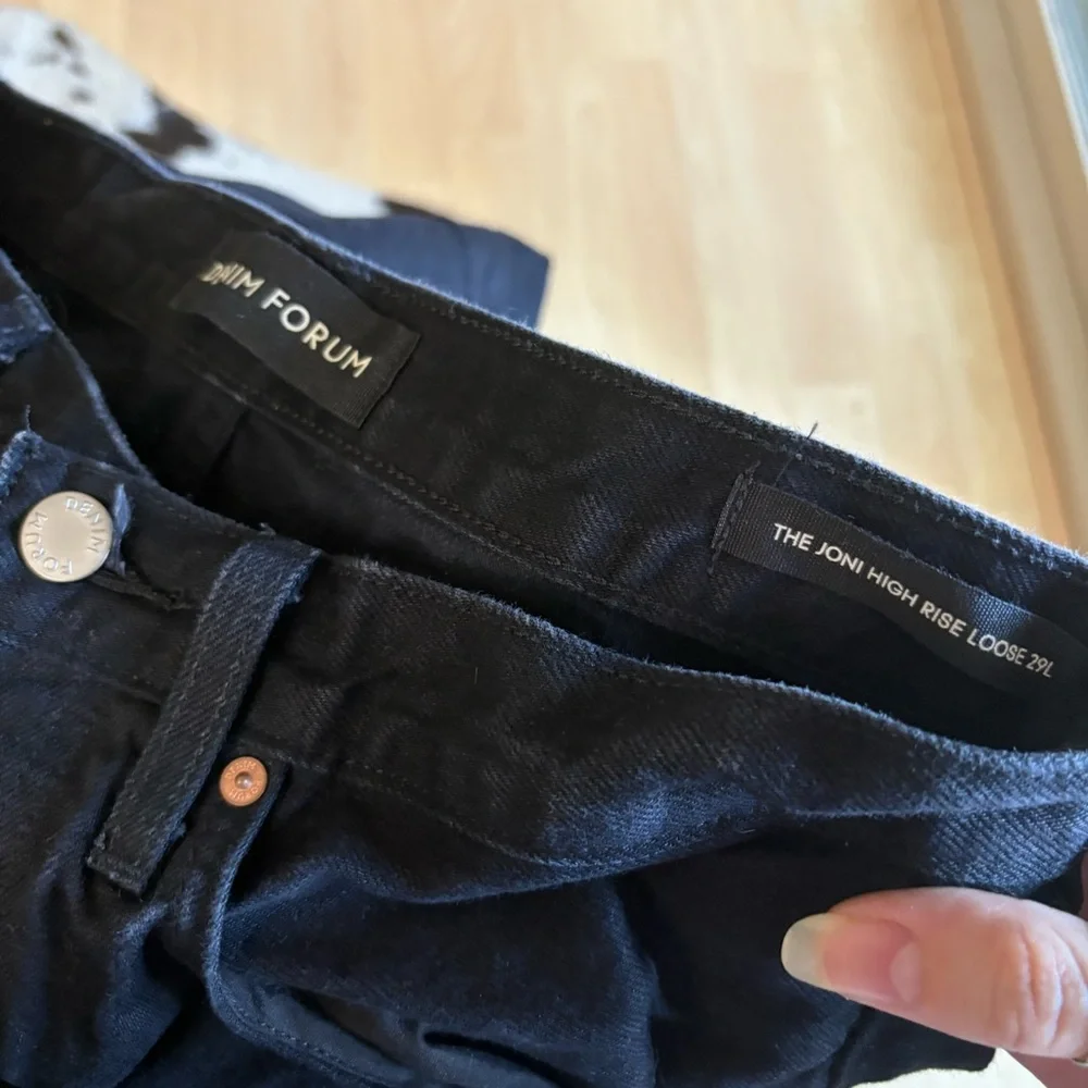 DENIM FORUM ARITZIA The Joni High Rise Loose Jeans Black‎ Size 28